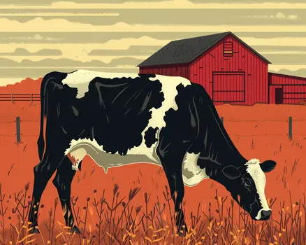 Minimalist Cow 8"x10" Art Print