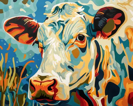 Impressionist Cow 8"x10" Art Print