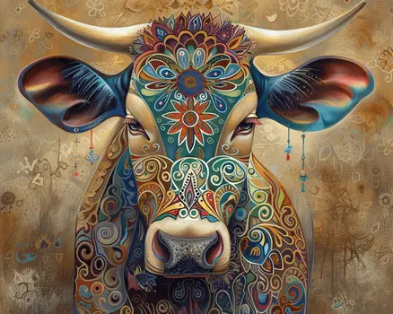 Bucolic Beauty Cow 8"x10" Art Print