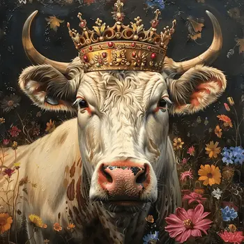 Royal Bull 8"x8" Art Print