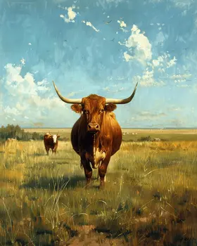 Classic Longhorn 8"x10" Art Print