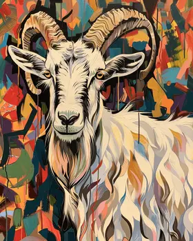 Impressionist Goat 8"x10" Art Print