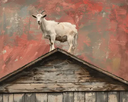Goat on the Roof 8"x10" Art Print