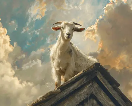 A Very High Goat 8"x10" Art Print