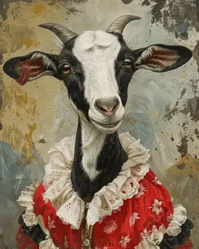 Goat Lady 8"x8" Art Print