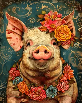 Vintage Mrs. Pig 8"x10" Art Print