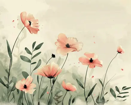Pink Poppies 8"x10" Art Print