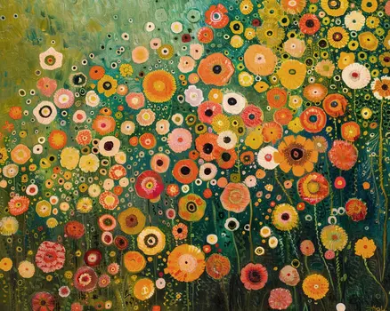 Mid-Century Modern Floral 8"x10" Art Print