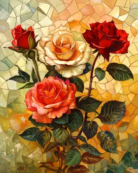 Nouveau Roses 8"x10" Art Print