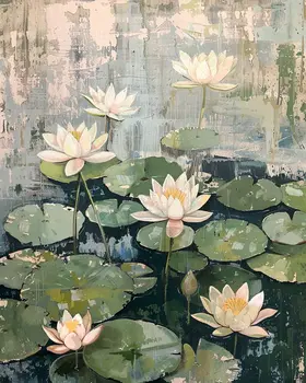 Classic Water Lilies 8"x10" Art Print