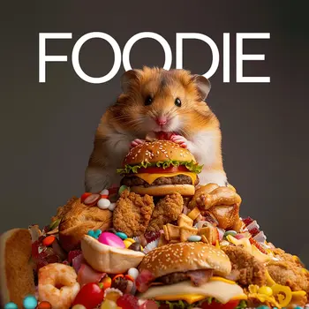 Cheeky Chomper Hamster 8x10 Art Print