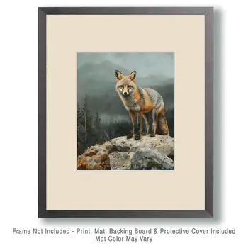 Gray Fox - Mowbi's Wildlife  8"x10" Art Print Collection
