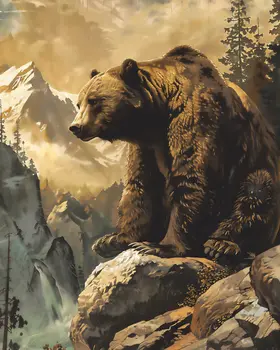 Grizzly Bear - Mowbi's Wildlife 8"x10" Art Print Collection
