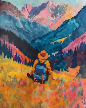 Hiking - Mowbi's Wildlife 8"x10" Art Print Collection