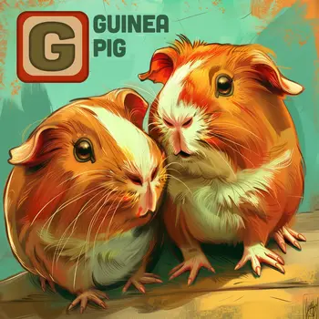 G is for Guinea Pig Art Print