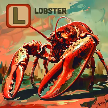 L is for Lobster Art Print