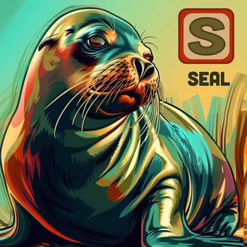 S is for Seal Art Print