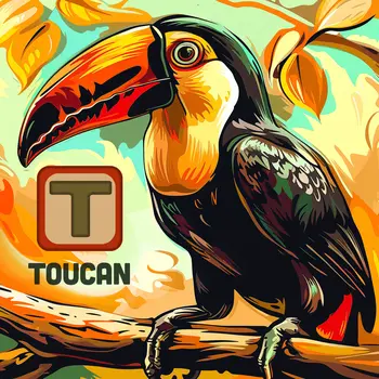 T is for Toucan Art Print
