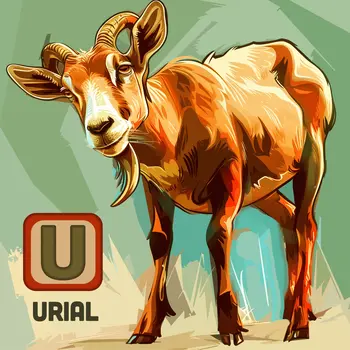 U is for Urial Art Print