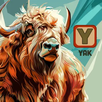 Y is for Yak Art Print