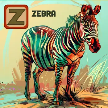 Z is for Zebra Art Print