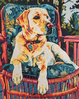 Labrador Retriever Hanging Out 8”x10” Art Print