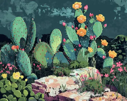 A Desert Still-Life Landscape 8"x10" Art Print