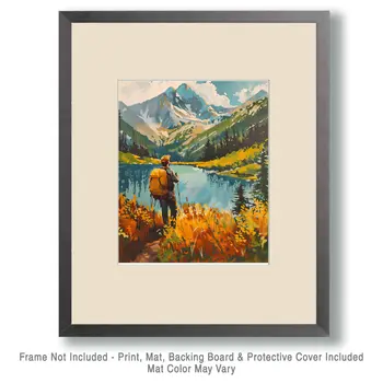 Lone Hiker - Mowbi's Wildlife 8"x10" Art Print Collection