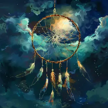 Midnight Dreamcatcher Art Print