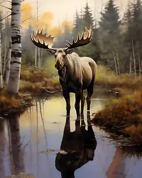 Moose - Mowbi's Wildlife 8"x10" Art Print Collection