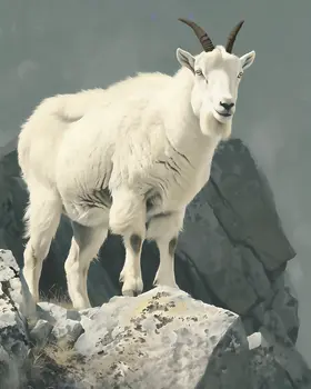 Mountain Goat - Mowbi's Wildlife 8"x10" Art Print Collection