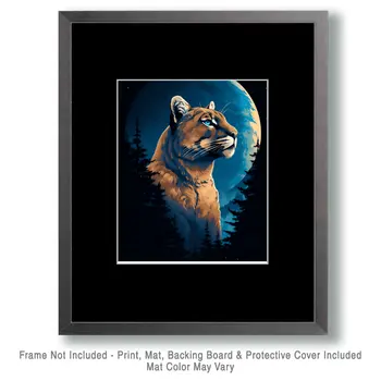 Mountain Lion - Mowbi's Wildlife  8"x10" Art Print Collection
