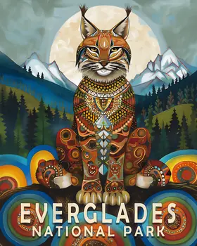 Bobcat - Everglades Souvenir Home Decor Wall Art Prints – 8″x10″ Artwork – 11″x14″ Matte
