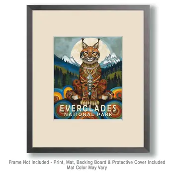 Bobcat - Everglades Souvenir Home Decor Wall Art Prints – 8″x10″ Artwork – 11″x14″ Matte