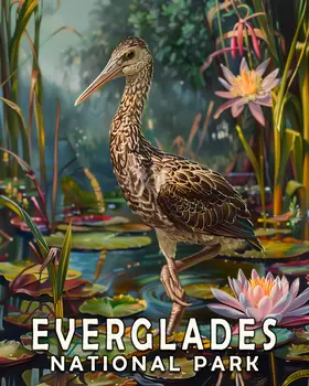 Limpkin - Everglades Souvenir Home Decor Wall Art Prints – 8″x10″ Artwork – 11″x14″ Matte