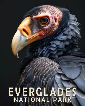 Vulture - Everglades Souvenir Home Decor Wall Art Prints – 8″x10″ Artwork – 11″x14″ Matte