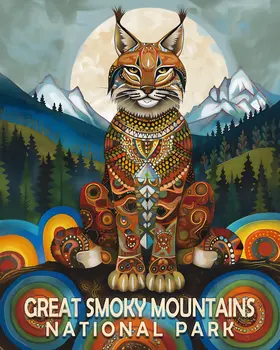 Bobcat - Smoky Mountains Souvenir Home Decor Wall Art Prints – 8″x10″ Artwork – 11″x14″ Matte