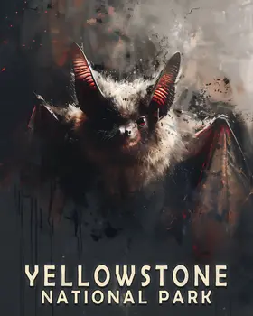 Bat - Yellowstone National Park Souvenir Home Decor Wall Art Prints – 8″x10″ Artwork – 11″x14″ Matte