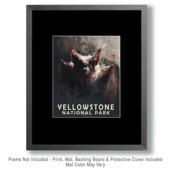 Bat - Yellowstone National Park Souvenir Home Decor Wall Art Prints – 8″x10″ Artwork – 11″x14″ Matte