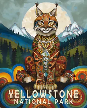 Bobcat - Yellowstone National Park Souvenir Home Decor Wall Art Prints – 8″x10″ Artwork – 11″x14″ Matte