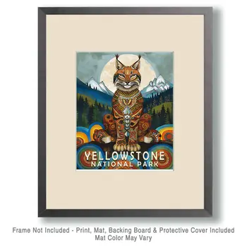Bobcat - Yellowstone National Park Souvenir Home Decor Wall Art Prints – 8″x10″ Artwork – 11″x14″ Matte