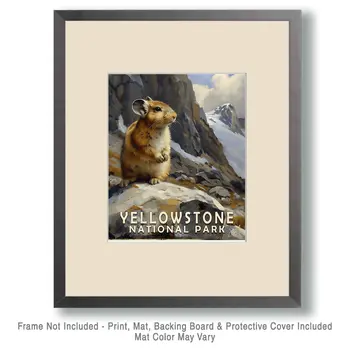 Pika - Yellowstone National Park Souvenir Home Decor Wall Art Prints – 8″x10″ Artwork – 11″x14″ Matte