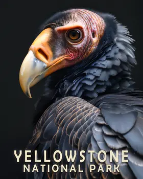 Vulture - Yellowstone National Park Souvenir Home Decor Wall Art Prints – 8″x10″ Artwork – 11″x14″ Matte
