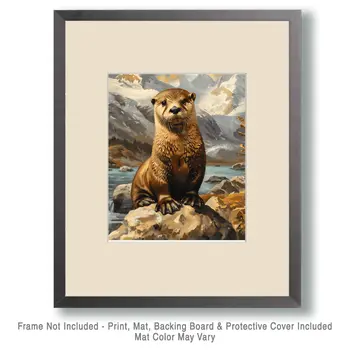 Otter - Mowbi's Wildlife  8"x10" Art Print Collection