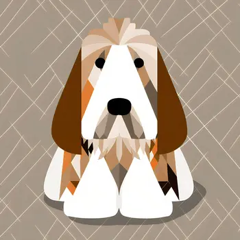 Retro-Chic Petit Basset Griffon Vendéen 8”x10” Art Print
