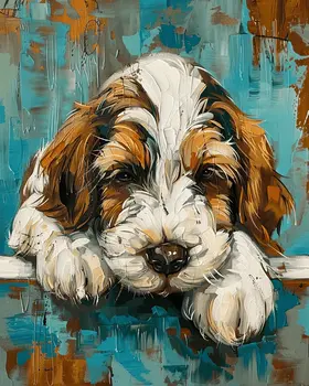 Petit Basset Griffon Vendéen Puppy 8”x10” Art Print