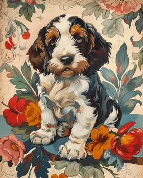 BOHO Petit Basset Griffon Vendéen 8”x10” Art Print