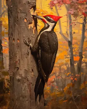 Pileated Woodpecker - Mowbi's Wildlife  8"x10" Art Print Collection