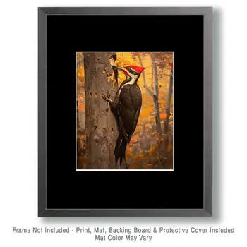 Pileated Woodpecker - Mowbi's Wildlife  8"x10" Art Print Collection