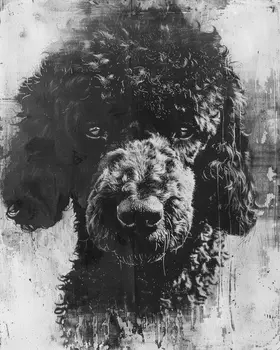 Grunge Poodle 8”x10” Art Print